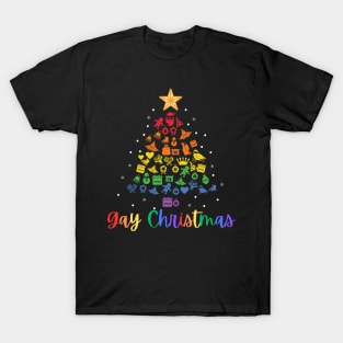 Gay / Happy Christmas Tree T-Shirt T-Shirt